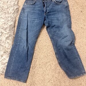 Citizens Of Humanity Mid Wash Blue Cropped Jeans